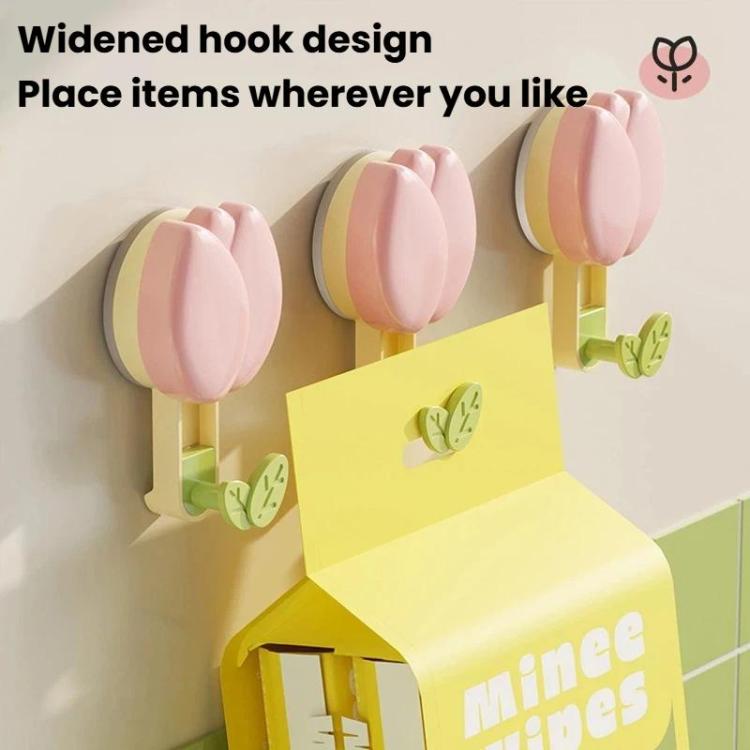 Flower Suction Cup Towel Rack No-Drill Wall Mount For Kitchen & Bathroom