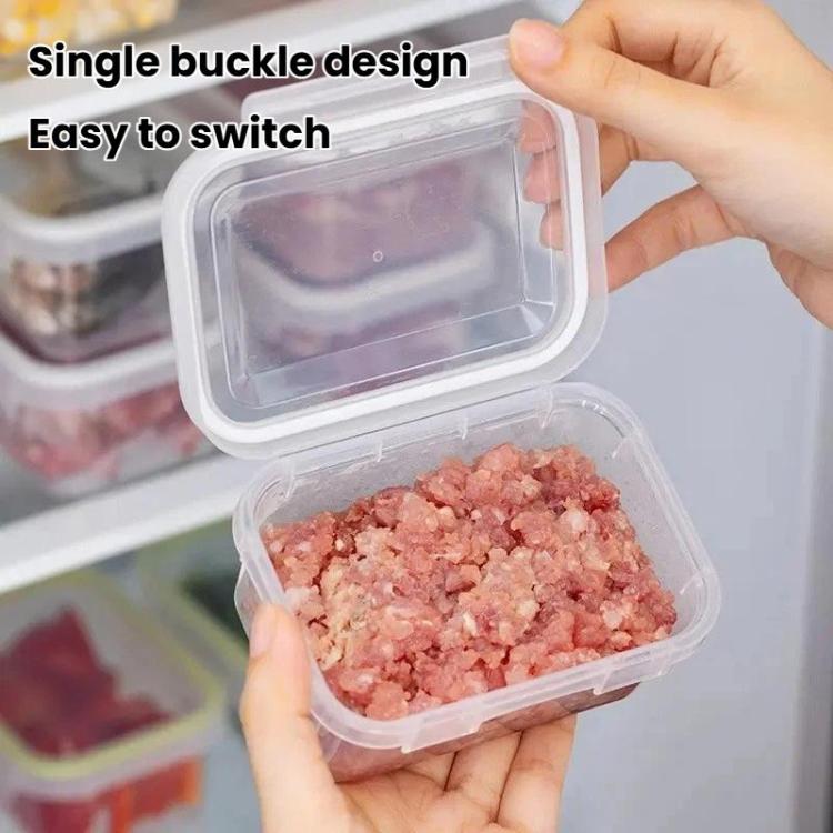 2pcs Single-Lock Airtight Food Storage Container With Lid Refrigerator Organizer For Kitchen, Small, Large