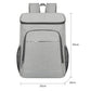 Gray insulated thermal backpack with front pocket, mesh sides, and top carry strap