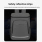 Gray insulated thermal backpack front view with reflective trim