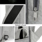 Gray insulated thermal backpack with zippered front pocket and mesh side panel
