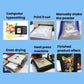DTF transfer film drying oven usage steps: print, shake powder, heat press, finished design