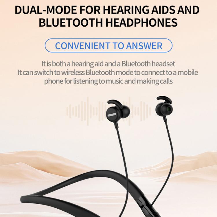 16-Channel Neck-Worn Bluetooth Hearing Aid Headphones Portable Sound Amplifier