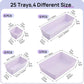 Drawer Organizer Boxes Stationery Cosmetics Miscellaneous Storage Sorting Combo Sets, 25pcs /Set