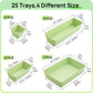 Drawer Organizer Boxes Stationery Cosmetics Miscellaneous Storage Sorting Combo Sets, 25pcs /Set