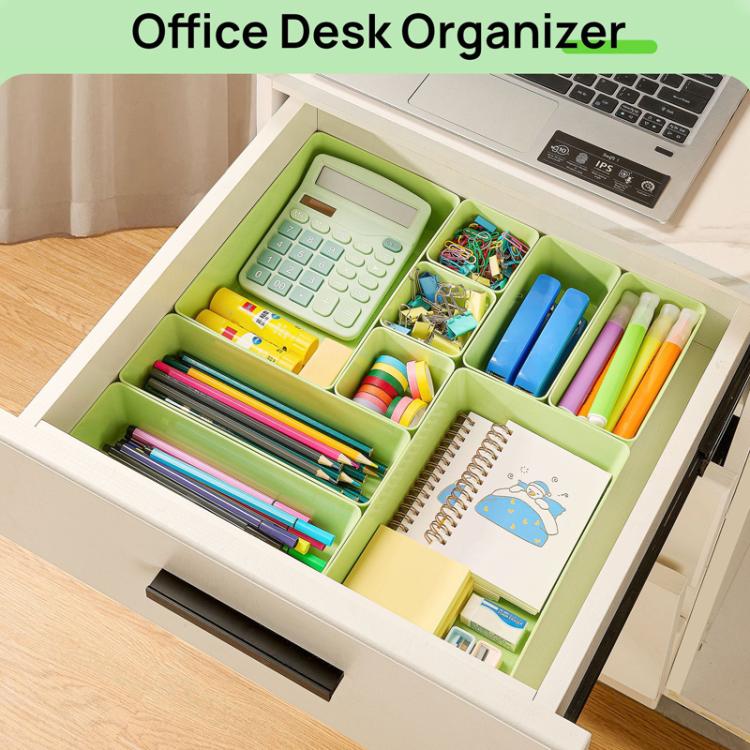 Drawer Organizer Boxes Stationery Cosmetics Miscellaneous Storage Sorting Combo Sets, 25pcs /Set