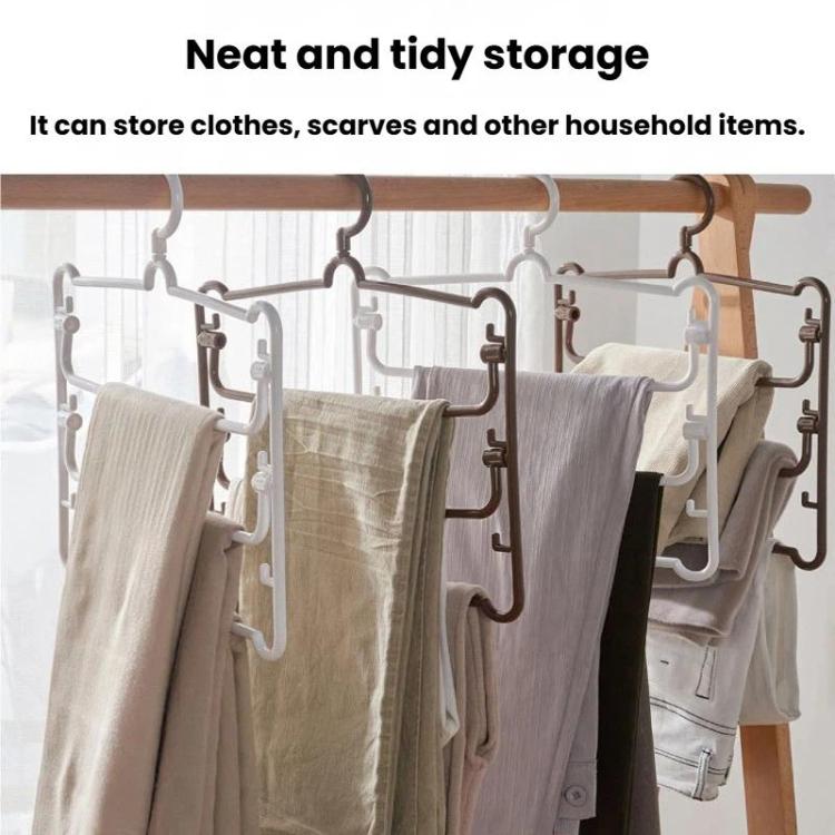 5pcs Simple Multi-Functional Multi-Layer Pants Rack Household Wardrobe Hange