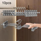 10pcs Adjustable Short Neck Pants Hanger Home Use Non-Marked Hanger For Skirts & Pants