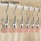 Pink anti-slip cap clip with metal hook and grippy pad, set of storage clips