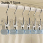 Blue anti-slip cap clip with metal hook and grippy pad, set of storage clips