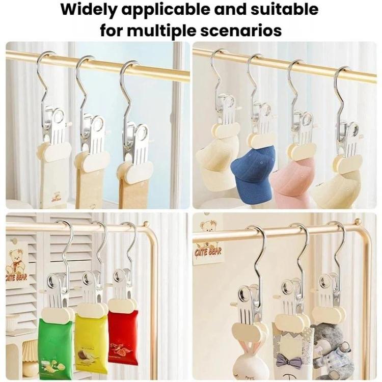 Multi-use anti-slip clips in different colors hanging socks and small garments