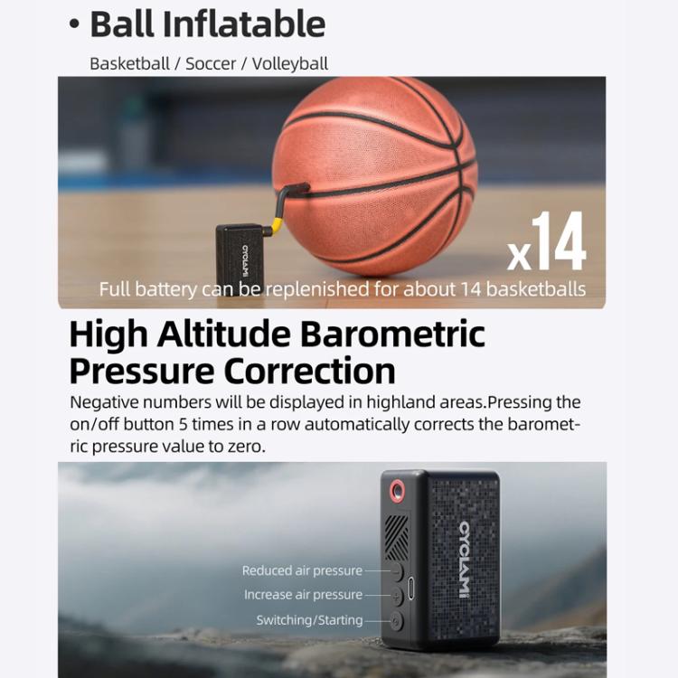 Mini Display Equipped Air Pump Portable High Pressure Smart Bicycle Electric Air Pump, AM6