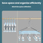 Household Non-Slip & Non-Mark Sock Drying Rack Multi-Clip Stainless Steel Clothes Hanger