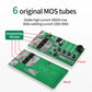 Green spot welder PCB with multiple MOS power tubes, front and back sides visible