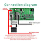 Green spot welder connection diagram showing red positive and black negative electrode wiring