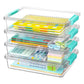 Transparent Stackable Storage Boxes With Lids Dustproof Plastic Toy Sorting Organizers, Single, 4pcs