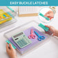 Transparent Stackable Storage Boxes With Lids Dustproof Plastic Toy Sorting Organizers, Single, 4pcs