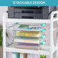 Transparent Stackable Storage Boxes With Lids Dustproof Plastic Toy Sorting Organizers, Single, 4pcs