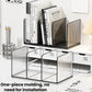 Acrylic Bookends & Document Holder Desktop Book Organizer For Office