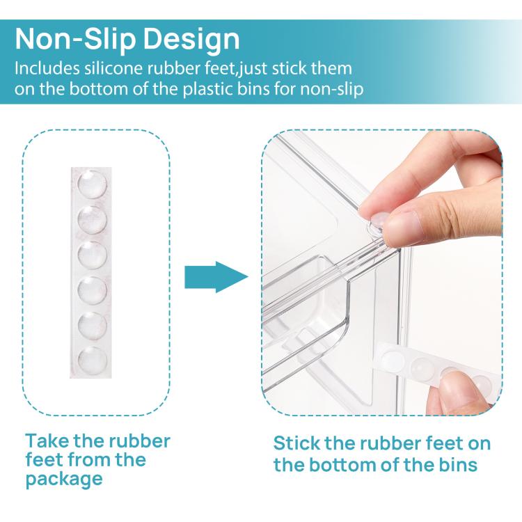 Tall Openwork Desktop Storage Box Drawer-Style Stackable Transparent Plastic Cosmetic Organizer, Single, 4pcs