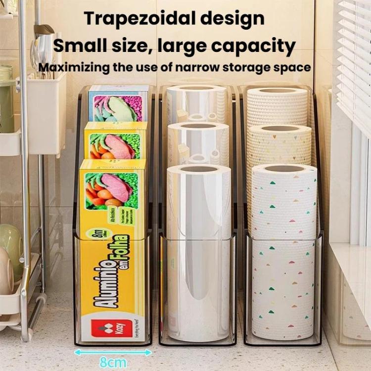 Kitchen Plastic Wrap Storage Rack Large-Capacity Organizer