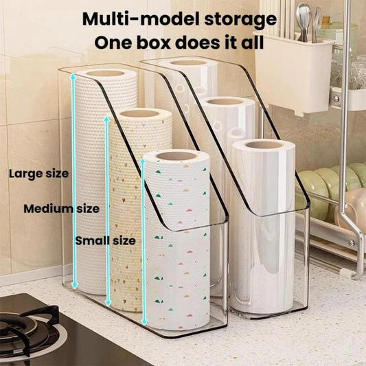 Kitchen Plastic Wrap Storage Rack Large-Capacity Organizer