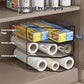 Kitchen Plastic Wrap Storage Rack Large-Capacity Organizer