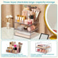 Cosmetic Transparent Desktop Storage Box, 2 Single-drawer+Makeup Rack, 4 Single-drawer+Makeup Rack, 2 Single-drawer+2 Double-drawer+Makeup Rack
