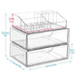 Cosmetic Transparent Desktop Storage Box, 2 Single-drawer+Makeup Rack, 4 Single-drawer+Makeup Rack, 2 Single-drawer+2 Double-drawer+Makeup Rack