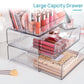 Cosmetic Transparent Desktop Storage Box, 2 Single-drawer+Makeup Rack, 4 Single-drawer+Makeup Rack, 2 Single-drawer+2 Double-drawer+Makeup Rack