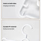 White PP plastic hanger showing side hooks and curved hanger top