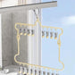 Foldable Socks Drying Hanger For Balcony Multi-Clip Stainless Steel Underwear Rack