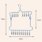 Foldable Socks Drying Hanger For Balcony Multi-Clip Stainless Steel Underwear Rack