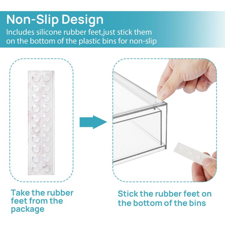 Transparent Desktop Storage Boxes Drawer-Style Storage Rack, Single, 4pcs