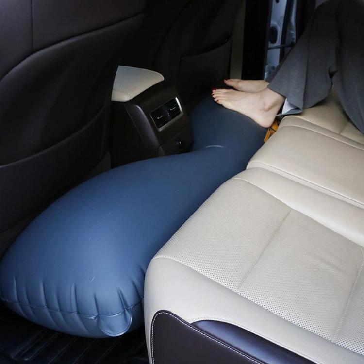 Car rear seat gap filler air cushion, blue-gray inflatable cushion filling rear seat gap area