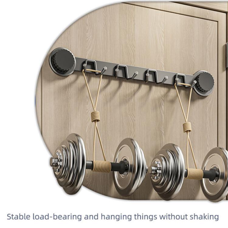 Suction Cup Hooks Stainless Steel Multi-Hook Rack For Kitchen, Bathroom, Single 4-hook Black, Single 5-hook Black, Double 6-hook Black, Double 8-hook Black, Single 4-hook Gray, Single 5-hook Gray, Double 6-hook Gray, Double 8-hook Gray                 ...