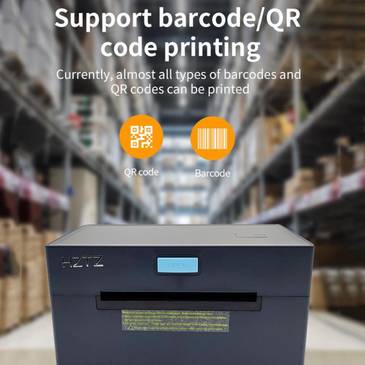 Thermal label printer supporting barcode and QR code printing
