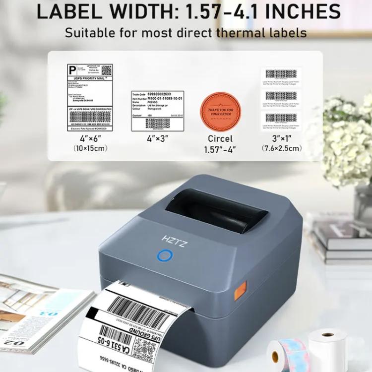Gray thermal label printer printing labels for direct thermal use