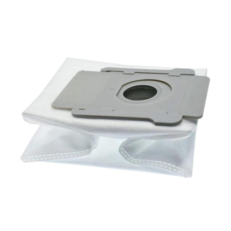 Robot vacuum dust filter bag with circular opening and stitched edges