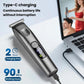 Electric clipper with Type-C charging cable connection and LED power display window