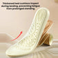 Off-white insole with raised heel cushion and dotted arch channel detail