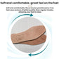 Tan leather insole pair, cushioned underside detail and comfort label