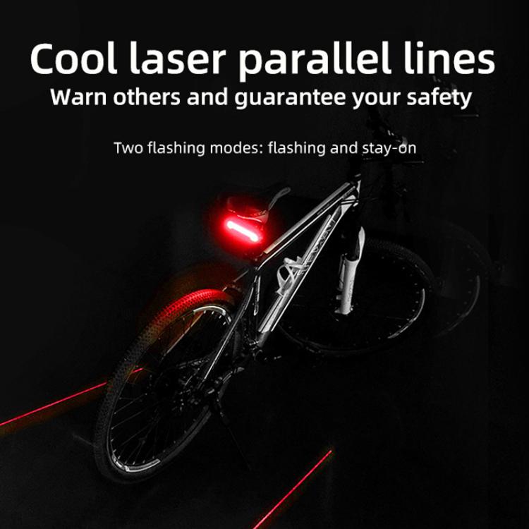 Smart Remote-Controlled Cycling Laser Tail Light Bicycle Turn Signal LED Warning Light, MEILAN X5