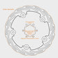 Brake disc dimension diagram showing inner diameter and hole positions around rotor