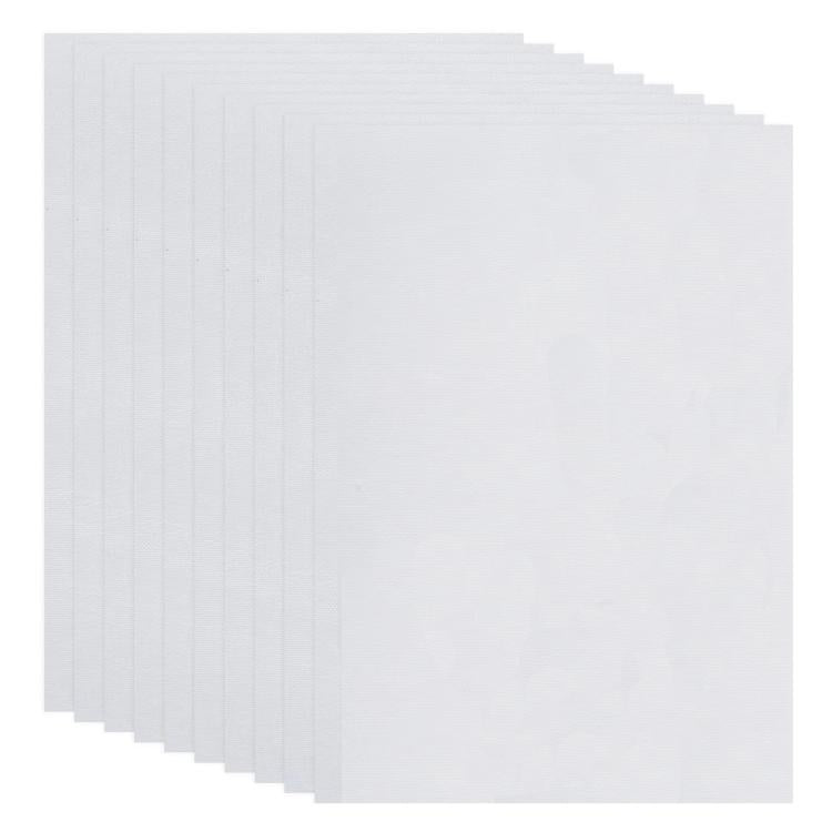 White non-woven embroidery transfer paper sheets, self-adhesive, stacked