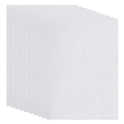 White non-woven embroidery transfer paper sheets, self-adhesive, stacked