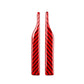 Rearview mirror protective sticker pair, red carbon-fiber pattern, curved strips