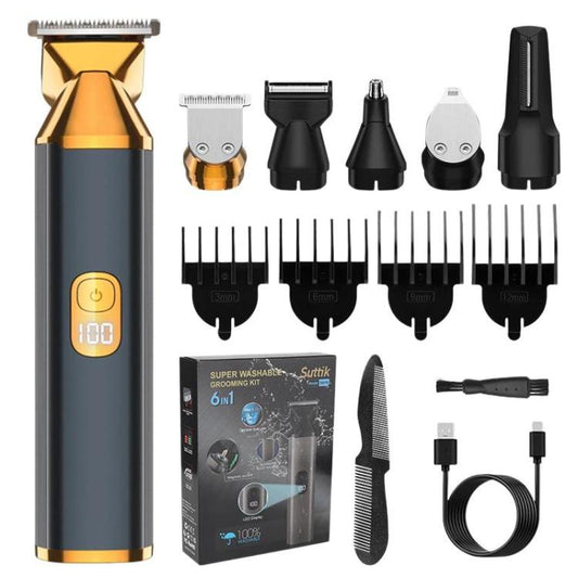 Portable Electric Digital Display Hair Clipper Multifunctional Hair & Nose Trimmer, With Digital Display