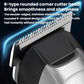 Electric hair clipper blade head with R-shaped cutter design and stainless-steel teeth