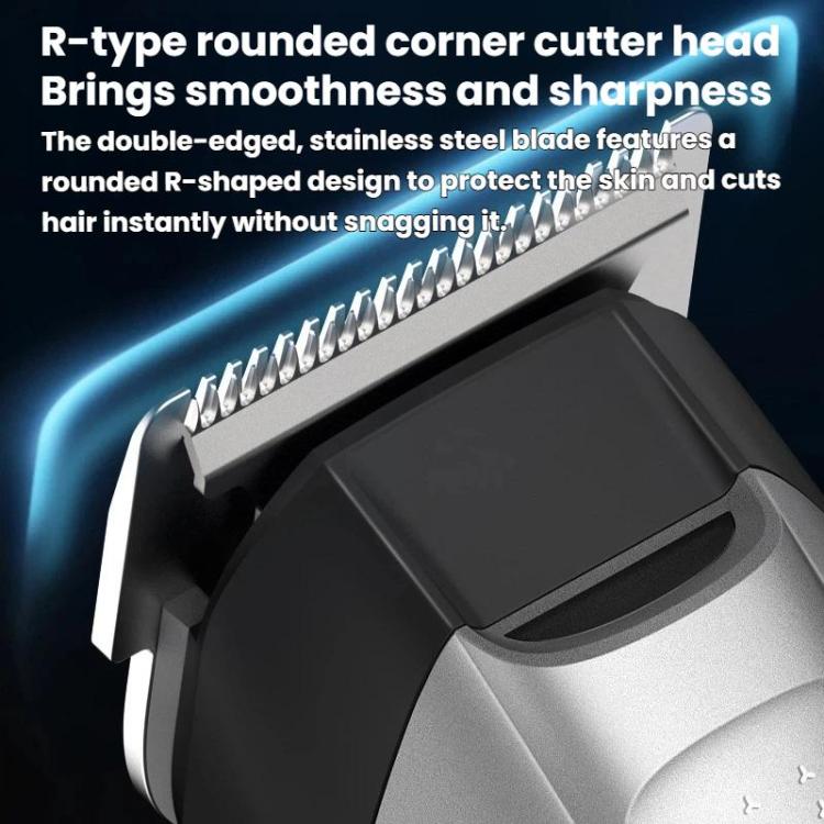 Electric hair clipper blade head with R-shaped cutter design and stainless-steel teeth
